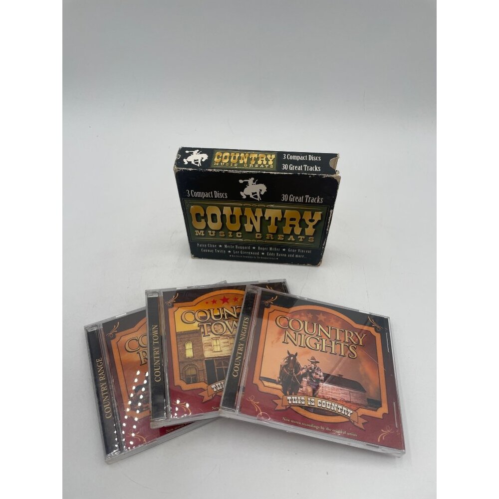 Country Music Greats 3 CD Set  Country Nights Town & Range Classics